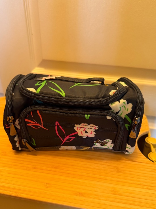 lug Handbags - Lug Floral Brights Navy Mini Trolley Cosmetic Bag